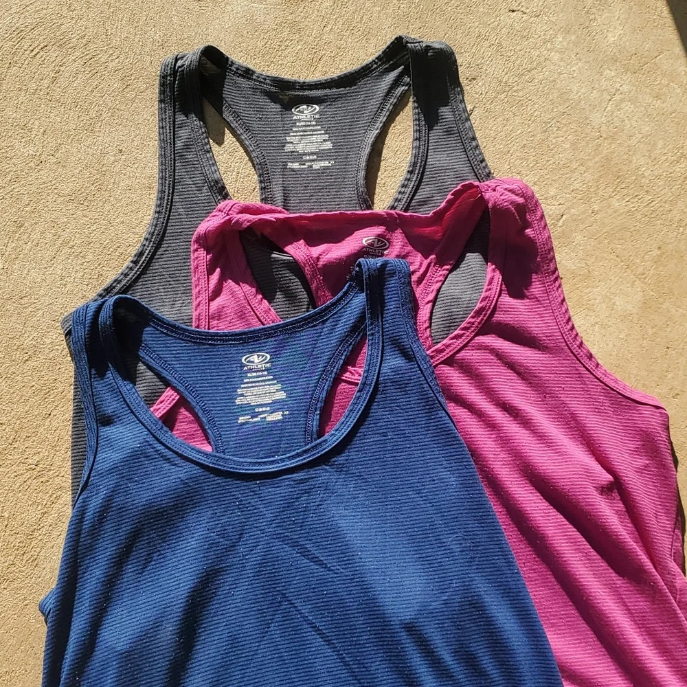 Athletic Works Womens XL Racerback Tank Tops (Set Of 3) - Picture 3 of 3